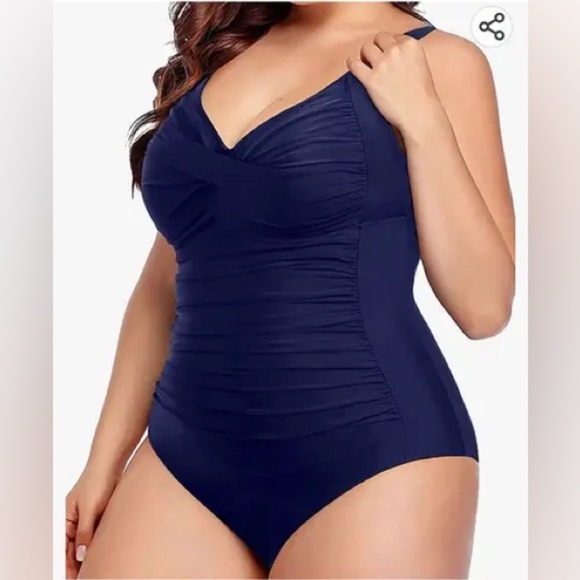 One Piece Bathing Suit Women Vintage Womens Swimsuits Tummy Control Retro 22W - Picture 1 of 3